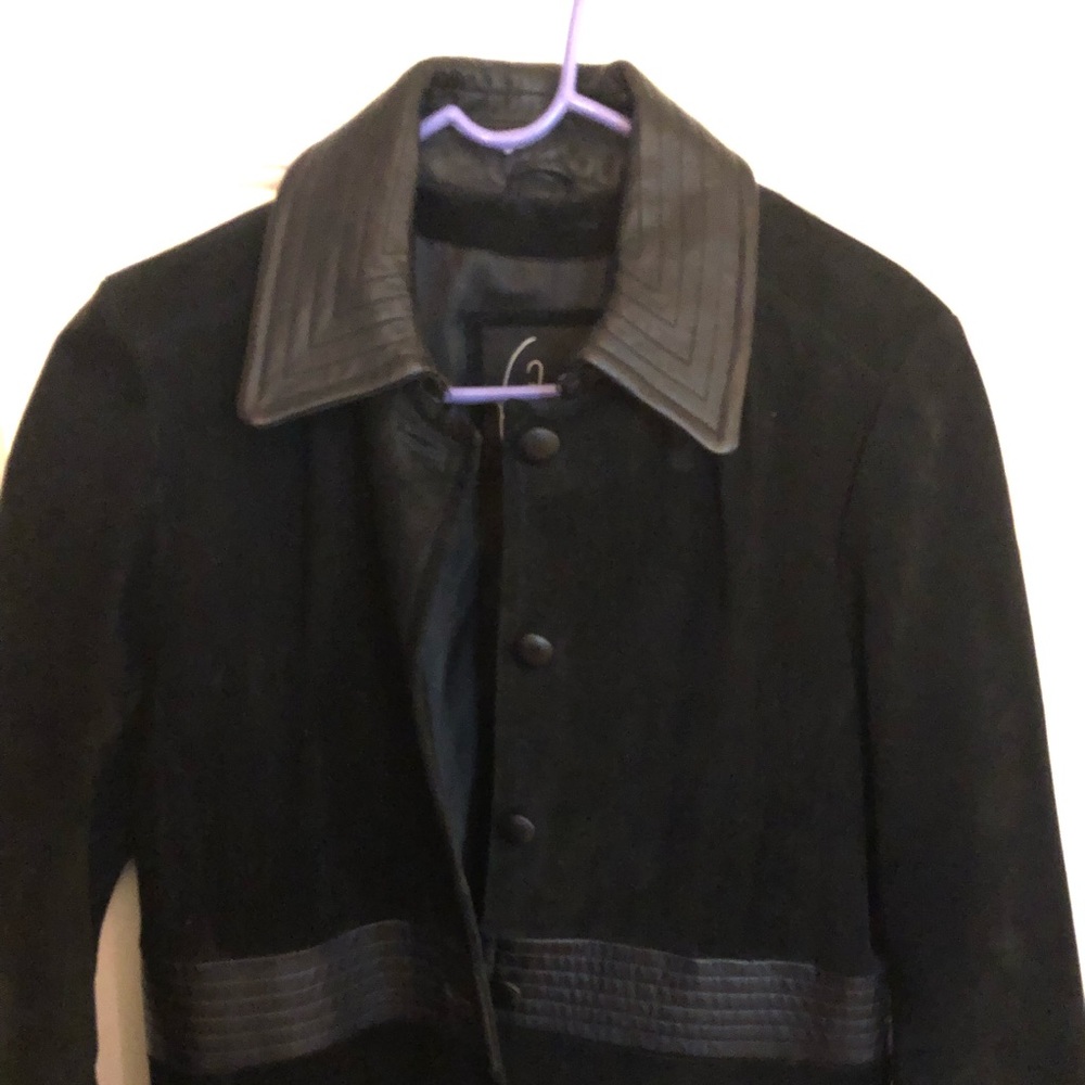 Long suede/leather jacket